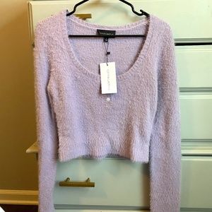 Cotton Candy LA Crop Purple Sweater